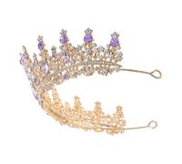 CLISPEED Small Tiara Rhinestone Headband 7.07x7.07x2.75in Bright Luster Dazzling Zinc Alloy for Ladies Elegant Wedding Accessory
