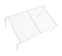 CLISPEED Small White Reptile Storage Stand with Iron Frame Multi Functional Reptile Feeding Rack and Lounge Platform for Bearded Dragons Lizards Guinea Pigs and Small Pets Space Saving Cage