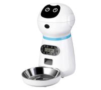 CLISPEED Smart 3.5L Automatic Pet Feeder with Digital Timer and Voice Recording, Intelligent Food Dispenser Bowl for Cats and Dogs, Suitable for Scheduled Feeding in Home or Travel