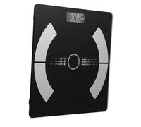 CLISPEED Smart Digital Body Weight Scale USB Rechargeable Electronic Body Fat Scale 26x26cm Black for Household Health Monitoring
