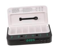 CLISPEED Smart Medicine Reminder Organizer for The Elderly with Alarm Setting and Three-Compartment Large Warehouse, Pc Material, Battery Powered, for Timely Medicine Intake