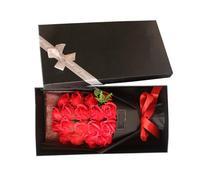 CLISPEED Soap Rose Bouquet Soap Flowers in Present Box Bouquet for Valentine's Day Mother's Day Birthday for Women
