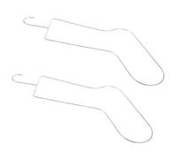 CLISPEED Sock Blockers for Knitting 2pcs Metal Sock Hanger Display Stand for Shaping Drying and Displaying Socks Stainless Steel 42X22.5CM for Home Use