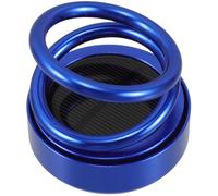 CLISPEED Solar Powered Car Air Freshener with Rotating Double Ring Suspension, Decorative Automotive Fragrance Diffuser with Free Scent Pad for Vehicle Interior