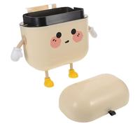 CLISPEED Space-saving Hanging Trash Can with Lid Wall-mounted Plastic Garbage Bin for Kitchen Bathroom Cabinet Under Sink Odor-blocking Compost Bin for Cleaner Living Spaces