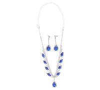 CLISPEED Sparkle Rhinestone Bridal Jewelry Set Luxury Crystal Choker Necklace and Dangle Earrings for Wedding Bridal Shower Prom Party Elegant Gift for Bridesmaids