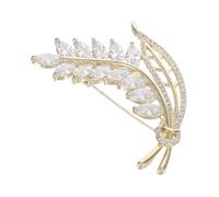 CLISPEED Sparkling Rhinestone Leaf Design for Unisex Attire Meaningful Jewelry Accessory Symbolizing Abundance and Hope for Daily Wear Special Occasions