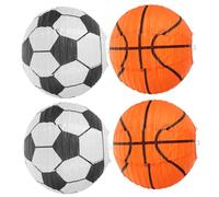 CLISPEED Sports Party Hanging Lanterns Basketball Soccer Paper Lantern Decor Lightweight DIY Hanging Decorations for Birthday Sports Themes