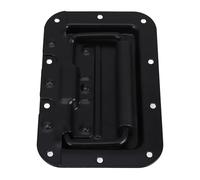 CLISPEED Spring Loaded Case Handle with Padded Grip Iron Construction for Speaker Box and Flight Case Hardware Collection 6.30x4.21x0.59 in Black Heavy-Duty