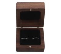 CLISPEED Square Black Walnut Cufflink Storage Box with Soft Inner Lining for Men, Elegant Wooden Jewelry Organizer Case Maximizing Storage and Providing Swift Access, for Celebrations