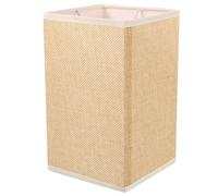 CLISPEED Square Lampshade in Khaki Fabric, Rectangular Clip-On Lamp Cover for Study Room Table and Floor Lamps