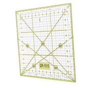 CLISPEED Square Quilting Ruler for Sewing and Patchwork Premium Plastic with High Definition Black and Green Grid Lines Suitable for Left Right Hand Precise Cutting Tool for DIY Crafting