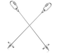 CLISPEED Stainless Steel Bird Treat Holders 2 Pcs Large Fruit Skewers Parrot Food Holder and Budgie Vegetable Sticks for Cage Feeding and Foraging Toys