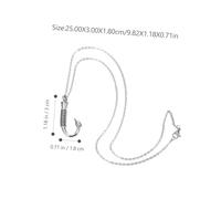 CLISPEED Stainless Steel Fish Hook Cremation Urn Necklace Pendant Memorial Jewellery for Ashes Polished Unisex Keepsake Jewelry for Cherishing Loved Ones