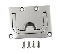 CLISPEED Stainless Steel Flush Pull Handle Recessed Boat Hatch Latch with Mirror Polished Surface Deck Hatch Lock for Yacht Rv Indoor Outdoor Use