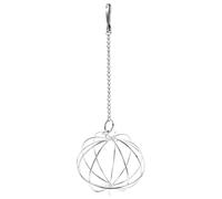 CLISPEED Stainless Steel Hanging Grass Feeding Ball for Small Animals and Hamsters, Sphere Shape Pet That Can Be Rolled and Fixed, Relieves Pet Pressure for Playing and Feeding