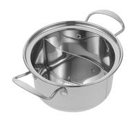 CLISPEED Stainless Steel Hotpot Cooking Pot Multi Function Soup and Noodle Pot Household Hotpot for Stovetop Use Easy to Clean and Rust Resistant