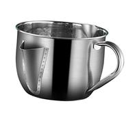 CLISPEED Stainless Steel Oil Filter Pot with Arc Spout Kitchen Oil Separator for Cooking Grease and Fat Storage Soup Pot Food Grade Strainer Household Cooking Tool