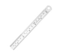 CLISPEED Stainless Steel Straight Rulers Convenient Carrying Design with Double Scale 4pcs Silver, 15cm Length Drawing and Drafting Tools for Students and Architects