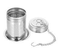 CLISPEED Stainless Steel Tea Infuser Portable Fine Mesh Strainer with Honeycomb Design and Base High Temperature Resistant Tea Filter for Loose Leaf Brewing at Home and Office