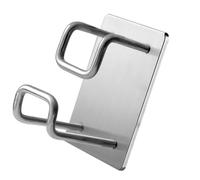 CLISPEED Stainless Steel Washbasin Holder Punch-Free Hook Bathroom Storage Rack Silver Modern Simple Design No Drilling No Wall Damage for Kitchen Home Small Objects