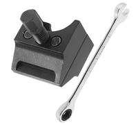 CLISPEED Steel Suspension Strut Splitter Tool with Wrench, Versatile Application and Precision Engineering for Automotive Steering Spreader and Hub Expansion, Sturdy Black Steel