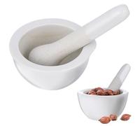 CLISPEED Stone Bowl Grinding Pestle Set Porcelain Pestle Kit for Spice Grain Grinding
