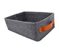 CLISPEED Storage Basket Easy to Store Rectangular Folding Large Capacity Or Felt Material and Moisture Resistant Grey Home Accessory Suitable for Kitchen Dorm Room