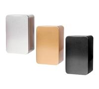 CLISPEED Storage Containers Tin Boxes Rectangular 3pcs Tinplate with Movable Lid Design for Organizing Small to Medium Items, Retro Simple Style for Home Decoration