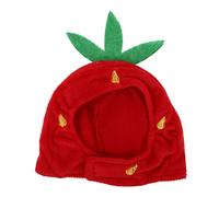 CLISPEED Strawberry Pet Hat for Small and Medium Dogs Cats Lightweight Decorative Costume Headgear for Birthday Parties Holidays Family Portraits