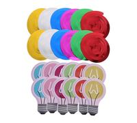 CLISPEED Sturdy and Versatile Decor 36 Sets Light Bulb Hanging Swirls Paper Streamers with Vibrant Christian Theme and Churches for Bible School Classrooms, Churches, and Summer Vocation
