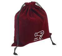 CLISPEED Sturdy Drawstring Hair Dryer Bag Pouch with Capacity for Travel Home Storage Organizer Fabric with Cute Hair Dryer Print Multipurpose Portable Draw String Bag for Phones Snacks
