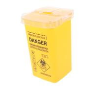 CLISPEED Syringe Disposal Container Leakproof Sharps Waste Bucket with Easy-operate Lid for Home and Tattoo Parlors