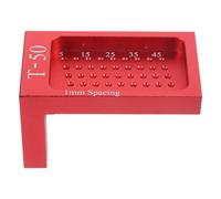 CLISPEED T Type Woodworking Marking Gauge, Aluminium Alloy, Red, High Precision Accurate Scale, for Technical Drawings and Cutting, Artist, Drafter