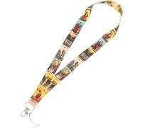 CLISPEED Tarot Card Keychain Lanyard for Men and Women, Neck Strap with Wallet and Id Badge Holder, Versatile Key Ring Accessory for Office and Outdoor