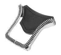 CLISPEED Telescopic Rhinestone U-shape Car Air Vent Phone Holder Bracket with Charging Slot Easy Install Car Mounted Phone Mount for Smartphones Black