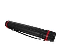 CLISPEED Telescoping Drafting Tube with Thickened Extendable Body, Black Portable Blueprint Holder with Adjustable Strap for Storing Posters, Artwork, and Documents (Small)