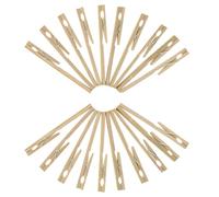 CLISPEED Test Tube Clip Holder Lightweight Design with Handle 20pcs Bamboo Natural Beige Lab Equipment for Laboratory and School Use
