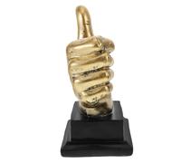 CLISPEED Thumb Shaped Resin Trophy with Light Refraction Effect Lightweight Finger Gesture Award for Game Prizes Party Souvenirs and Desktop Decoration