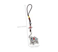 CLISPEED Tibetan Buddhism Elephant Pendant Keychain for Car Rearview Mirror Hanging Decor Feng Shui Lucky Amulet for Home Office Vintage Elephant Charm Symbolizing Fortune and Wealth