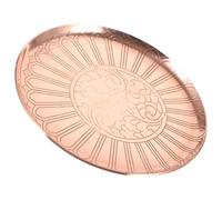 CLISPEED Tibetan Copper Offering Plate for Temple Worship Stable Water and Fruit Holder Tray Vintage Design for Home Decorations and Religious Ceremonies Versatile Ritual Tribute Bowl