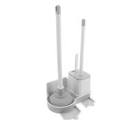 CLISPEED Toilet Brush and Plunger Set, Toilet Brush Set, Plastic, Wall-mounted, Space-saving, Fresh and Hygienic, Efficient Daily Cleaning, for Home and New Apartment