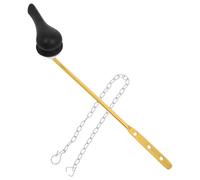 CLISPEED Toilet Lever Replacement Kit Abs and Aluminum Material with Flapper Chains 2pcs Electroplating Finish, Effortless Flushing for Toilet Tank Suitable for Bathroom Use