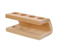 CLISPEED Toothbrush Head Holder Bamboo Organizer Stand 4 Slots for Bathroom Counter and Shower Accessories