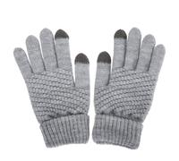 CLISPEED Touchscreen Winter Gloves for Women Windproof Full Cover Riding Gloves with Fleece Lining Non-slip Knit Warm Mitts for Outdoor Cold Weather Grey