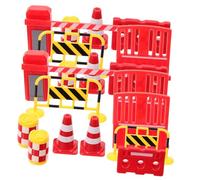 CLISPEED Traffic Signs Playset Educational Traffic Fencing for Road Safety Simulation Early Learning Tool for Imaginative Social and Cognitive Development