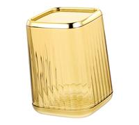 CLISPEED Transparent Amber Makeup Brush Pot with Flat Bottom Stylish Cosmetic Brush Holder for Vanity and Desktop Storage Nordic Pen Organizer for Office Study Bedroom Library Use