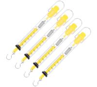 CLISPEED Tubular Spring Scale 4Pcs Newton Dynamometer with Metal Nut Rings Plastic Housing for Mechanics Instrument and Student Experiments 2.5Kg
