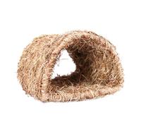 CLISPEED Tunnel Providing Exercise and Training Opportunities Made of Natural Material as A Bunny Grass Play Tunnel and Woven Nest House for Small Pets and Gerbils