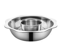 CLISPEED Two-Flavor Stainless Steel Hotpot Stockpot with Divider for Kitchen Use and Group Hotpot Meals